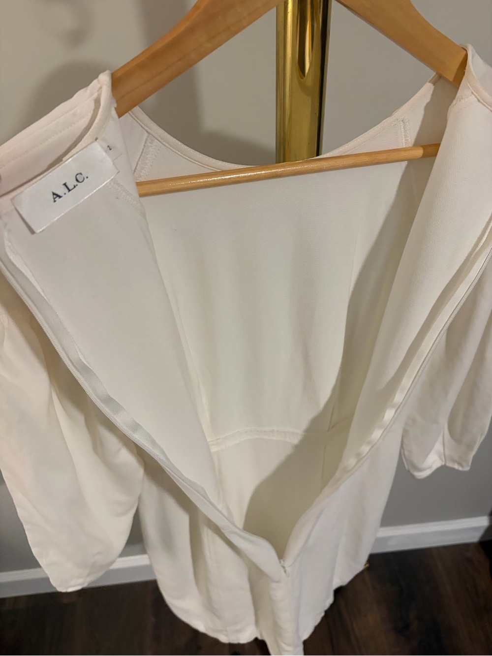 A.L.C. Renton White Puff-Sleeve Mini Dress Size 2 - Picture 7 of 9